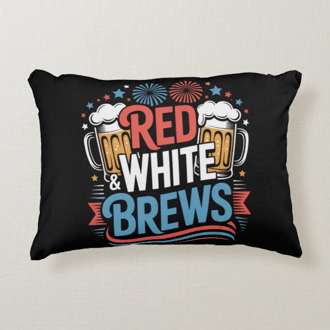 Beer 4th of July Decorative Cushion (Front)