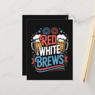 Beer 4th of July Holiday Postcard