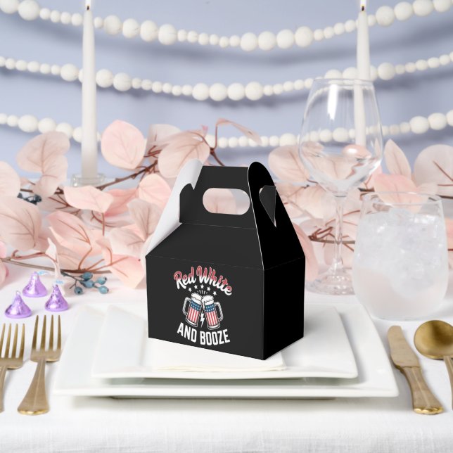 Beer 4th Of July , Patriotic Party Favour Box (Wedding)