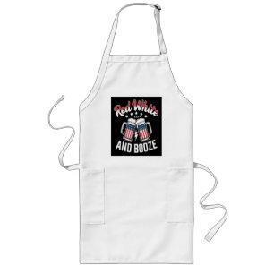 Beer 4th Of July , Patriotic Party Long Apron