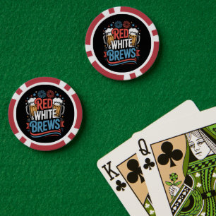 Beer 4th of July Poker Chips