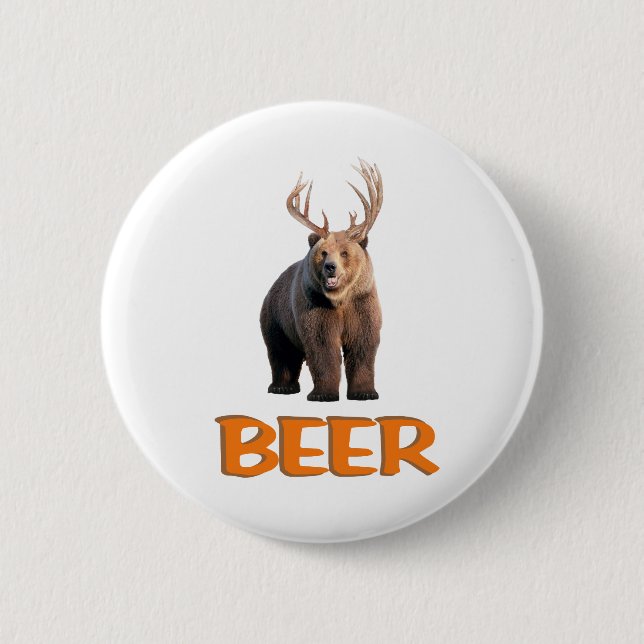 Beer 6 Cm Round Badge (Front)