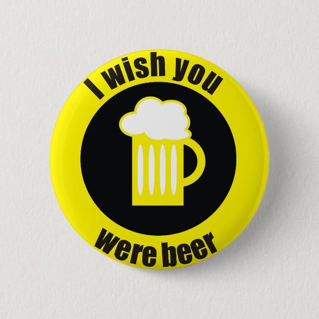 beer 6 cm round badge (Front)