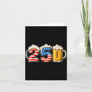 Beer Aamerican Flag 4th Of July Men Women America Card