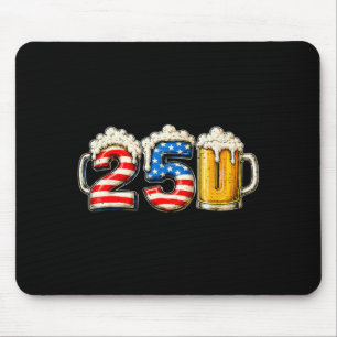 Beer Aamerican Flag 4th Of July Men Women America Mouse Pad