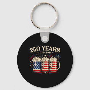 Beer Aamerican Flag 4th Of July Patriotic 250 Key Ring