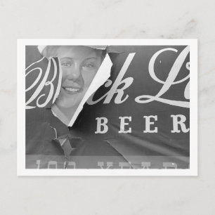 Beer Advertisement, Billboard, Peeling, 1941 Postcard
