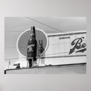 Beer Advertising Billboard, 1940 Poster