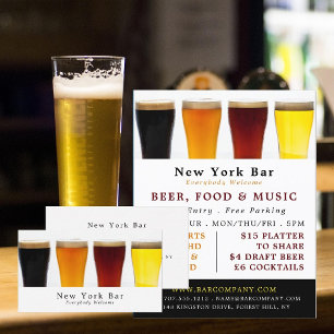 Beer & Ale Display, Pub/Brewery Advertising Flyer