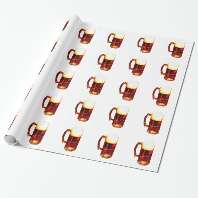 beer/ale/lager mug wrapping paper (Unrolled)