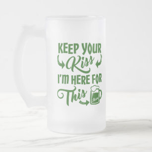 Beer Allegiance Funny Irish Drinking Frosted Glass Beer Mug