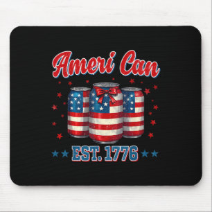 Beer American Flag 4th Of July Men Women Merica Dr Mouse Pad