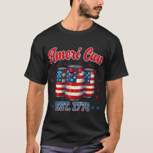 Beer American Flag 4th Of July Men Women Merica Dr T-Shirt