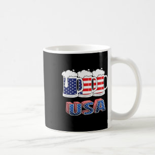 Beer American Flag 4th Of July Merica Usa Drinking Coffee Mug