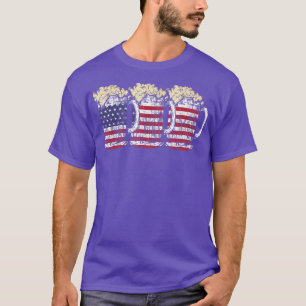Beer American Flag Tee July 4 Men Women USA Beer L