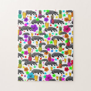 Beer And Badgers Difficult Jigsaw Puzzle