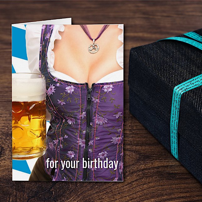 Beer and Bar Maiden Birthday Card (Creator Uploaded)