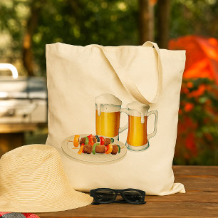 Beer And Barbecue Tote Bag