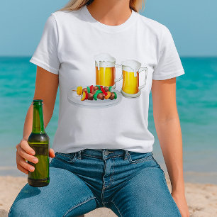 Beer And Barbecue Womens T-Shirt