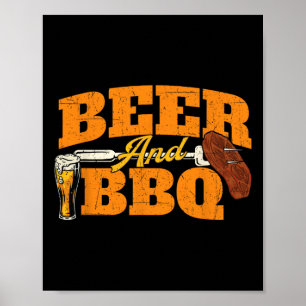 Beer And Bbq - Grilling Grill Pitmaster Byrbecue L Poster