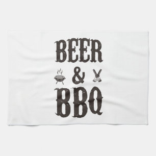 Beer and BBQ Tea Towel
