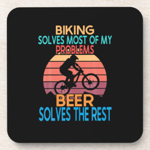 Beer And Biking Birthday Coaster