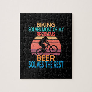 Beer And Biking Birthday Jigsaw Puzzle