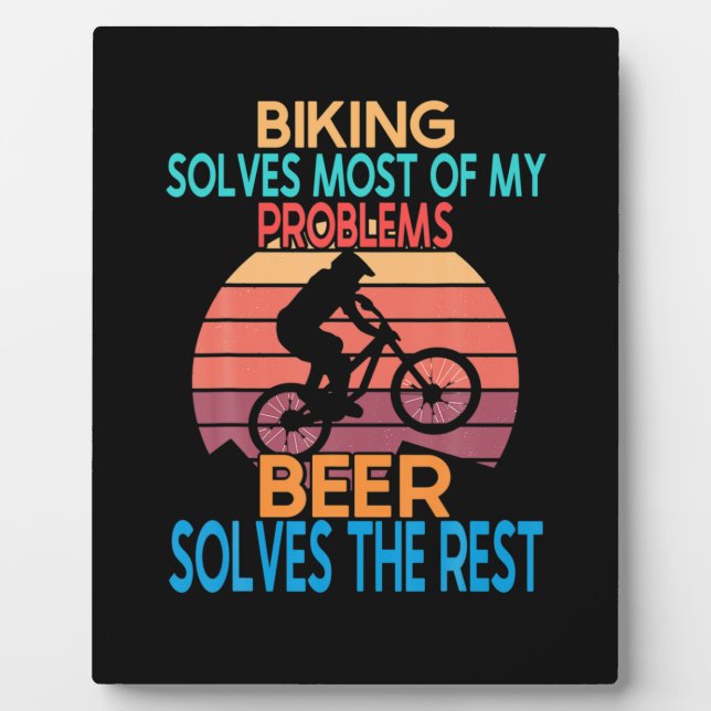 Beer And Biking Birthday Plaque (Front)