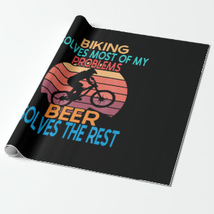 Beer And Biking Birthday Wrapping Paper