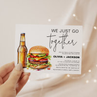 Beer and Burger Funny Casual Couples Shower