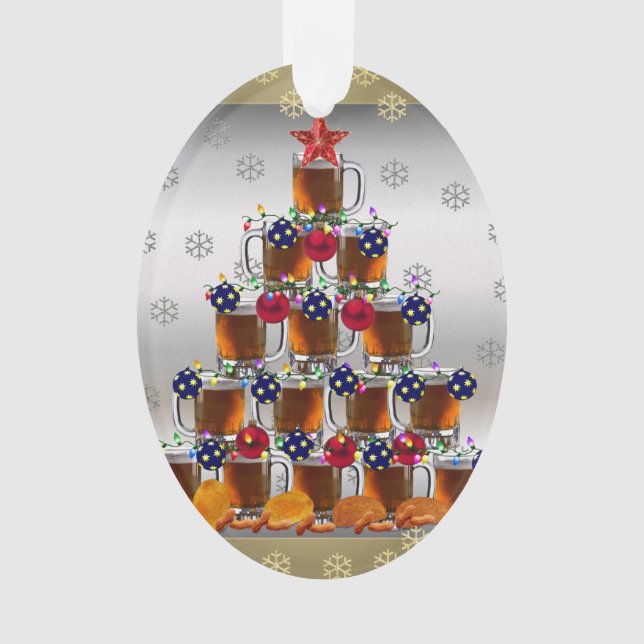 Beer and Chips Ornament (Front)