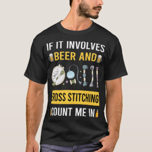 Beer And Cross Stitching T-Shirt