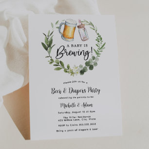 Beer and Diapers Party Invitation