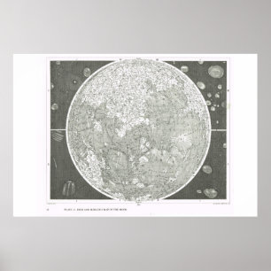 Beer and Madler's map of the moon Poster