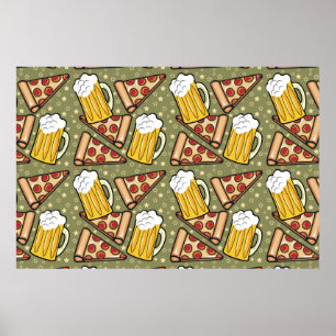 Beer and Pizza Lovers Poster