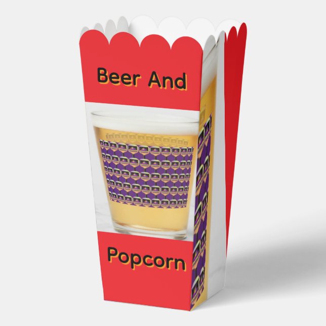 Beer And Popcorn  Favour Box (Front)