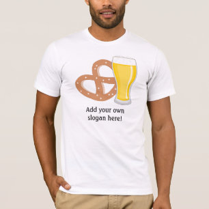Beer and Pretzel: Customisable Slogan T-Shirt