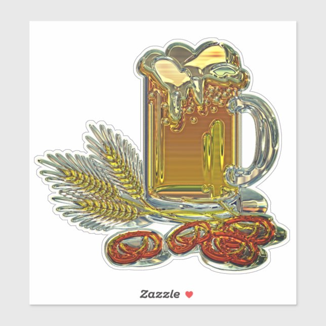 Beer and pretzels oktoberfest pub bar (Sheet)