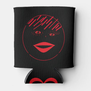 Beer and Soda Can Cooler With Beautiful Woman