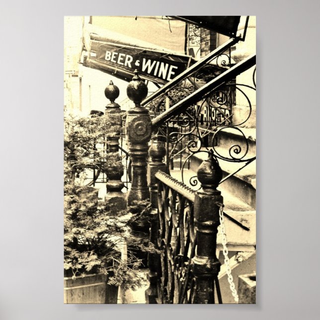 Beer and Wine Sepia poster (Front)