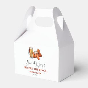 Beer and Wings Before The Wings Rehearsal Dinner Favour Box