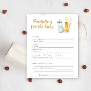 Beer baby shower - predictions and advice baby