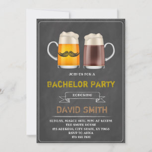 Beer bachelor party invitation