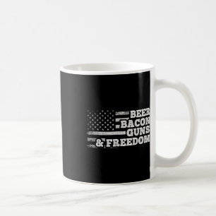Beer Bacon Guns And Freedom American Flag Coffee Mug