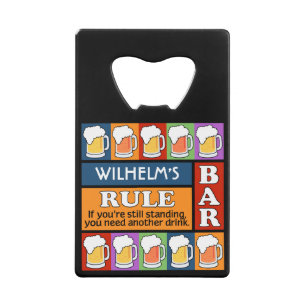 BEER Bar Pop Art custom monogram bottle opener