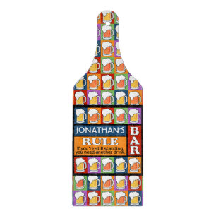 BEER Bar Pop Art CUSTOM NAME cutting board