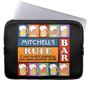BEER Bar Pop Art CUSTOM NAME laptop sleeves