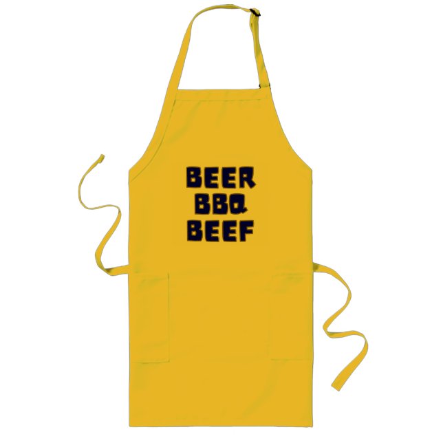 Beer BBQ Beef  Long Apron (Front)