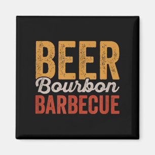 Beer bbq shirt for backyard barbecue grilling magnet