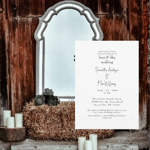 Beer & BBQ Wedding Invitation